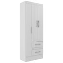 Ver imagem 3 de Quarto Completo com Guarda-Roupa 3 Portas e 2 Gavetas e Cômoda 4 Gavetas 1 Porta Branco
