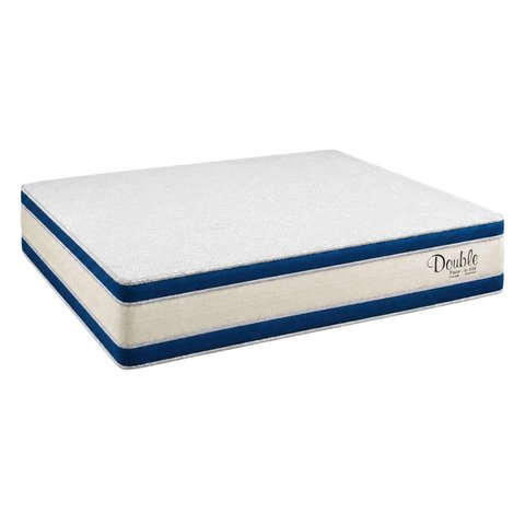 Colchão King Sr Life Double Molas Ensacadas Espuma D33 193x203x34cm Branco