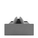 Ver imagem 6 de Sofá Ilha Modulado Milos 232cm Puff Lateral Cinza Escuro Preto Manchado Bouclê/pu G33 - Gran Belo
