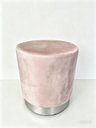 Ver imagem 3 de Puff com Rodapé Prata Nude Rose Veludo - Let Móveis