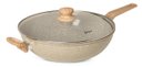 Ver imagem 1 de Oster Panela Wok com Tampa 5,5l Corpo em Aluminio e Revestimento Ceramico Marble Edition - Cinza Dus