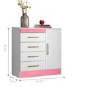 Ver imagem 5 de Conjunto de Guarda Roupa e Cômoda Porta Bella para Quarto