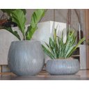 Ver imagem 3 de Vaso Relevo Oval Baixo 23 (40,2l) Cimento Queimado Nutriplan