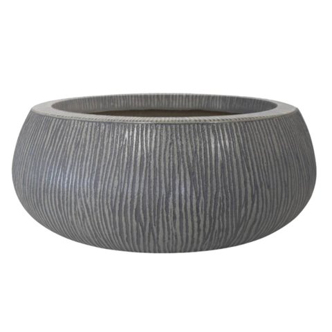 Vaso Relevo Oval Baixo 23 (40,2l) Cimento Queimado Nutriplan