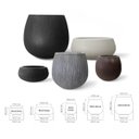 Ver mais imagens de Vaso Relevo Oval Baixo 23 (40,2l) Cimento Queimado Nutriplan