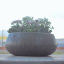 Ver imagem 2 de Vaso Relevo Oval Baixo 23 (40,2l) Cimento Queimado Nutriplan