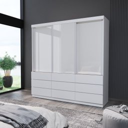 Guarda-Roupa Casal 100% MDF 3 Portas e 9 Gavetas  Eco 07 Bom Pastor - 1