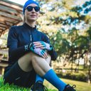 Ver imagem 4 de Luva Ciclismo Bike Masculino Feminino Dedo Curto Hupi Paintbrush Rosa/azul