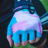 Luva Ciclismo Bike Masculino Feminino Dedo Curto Hupi Paintbrush Rosa/azul - 2