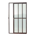 Ver imagem 1 de Porta de Alumínio de Correr 210x150cm 2 Folhas 1/3 com Vidro Liso Corten Super Brimak
