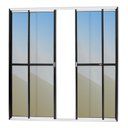 Ver imagem 1 de Porta Balcão 4 Folhas Super 25 Vidro Reflex 210cm X 200cm Brimak
