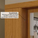 Ver mais imagens de Guarda-Roupa Solteiro Isabely 4 Portas 2 Gavetas com Espelho Cinamomo - ACP Móveis