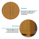 Ver imagem 5 de Guarda-Roupa Solteiro Isabely 4 Portas 2 Gavetas com Espelho Cinamomo - ACP Móveis