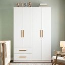 Ver imagem 1 de Guarda Roupas Infantil 4 Portas 2 Gavetas Casulo Casatema MadeiraOriginals Branco