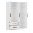 Ver imagem 4 de Guarda Roupas Infantil 4 Portas 2 Gavetas Casulo Casatema MadeiraOriginals Branco