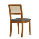 Ver imagem 7 de Kit 4 Cadeiras de Jantar Linho Cinza Tela Sextavada Rubi Madeira Maciça Cor Madeira Mel