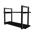 Ver imagem 1 de Kit de Prateleiras com Suporte em Aço Estilo Industrial Kit Prat Ind 2p:preto