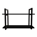 Ver imagem 2 de Kit de Prateleiras com Suporte em Aço Estilo Industrial Kit Prat Ind 2p:preto