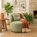 Ver imagem 3 de Poltrona Orgânica Decorativa Confortável Amore Bouclê Verde Oliva - Montanari's Decor