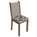 Ver imagem 7 de Conjunto Sala de Jantar Lucena Mesa Tampo de Madeira 6 Cadeiras Rustic/Crema/Floral Hibiscos Madesa