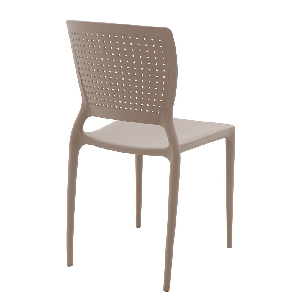 Conjunto de 4 Cadeiras Plásticas Tramontina Safira Camurça - 5