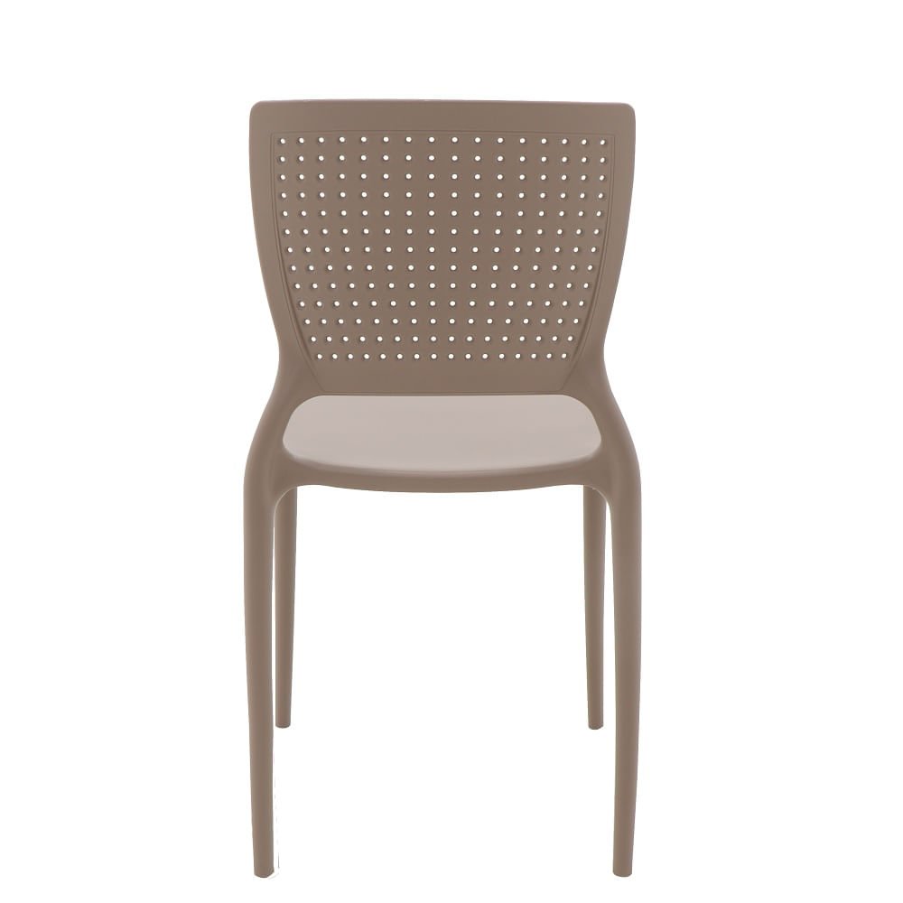 Conjunto de 4 Cadeiras Plásticas Tramontina Safira Camurça - 6