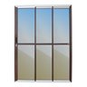 Porta de Correr 3 Folhas 1/3 Super Vidro Reflex 210cm X 150cm Brimak - 1
