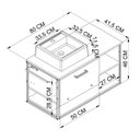 Ver imagem 5 de Gabinete Banheiro Armário com Cuba Pia Suspenso Porta Toalha
