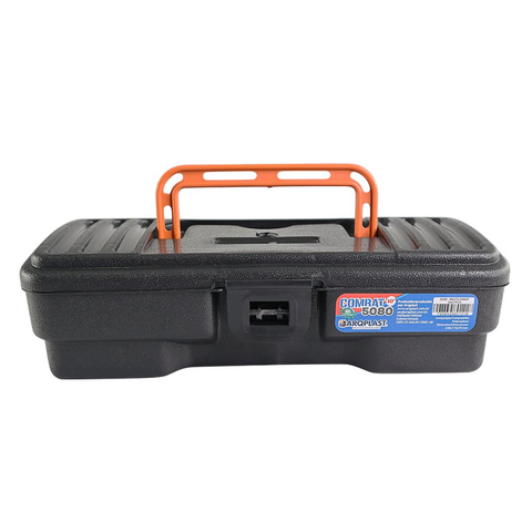 Maleta de Ferramentas Plástica Compacta Preta e Laranja