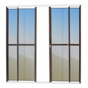 Ver imagem 1 de Porta de Correr 4 Folhas Super Vidro Reflex 210cm X 200cm Brimak