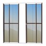 Porta de Correr 4 Folhas Super Vidro Reflex 210cm X 240cm Brimak - 1