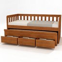 Ver imagem 6 de Cama Solteiro com Auxiliar 188x88cm 3 Gavetas Orien Avelã B11 - Mpozenato