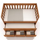Ver imagem 5 de Cama Solteiro com Auxiliar 188x88cm 3 Gavetas Orien Avelã B11 - Mpozenato