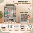 Ver imagem 5 de Quarto de Bebê Completo com Berço Americano 3 em 1 e Colchão Incluso Flor Multimóveis MP4930