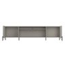 Rack Brise com Painel Ripado e Prateleira 280cm 100% Mdf Cor:grigio com Dourado - 5