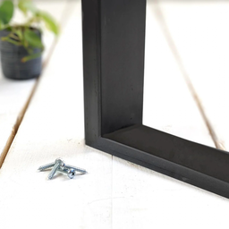 Conjunto de Mesa e Bancos Rústicos | Estrutura Retangular - 160cm - 10
