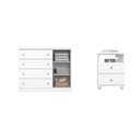 Ver imagem 4 de Conjunto Quarto Juvenil Americano 1 Cômoda e 1 Mesa de Cabeceira Branco