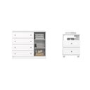 Ver imagem 4 de Conjunto Quarto Juvenil Americano 1 Cômoda e 1 Mesa de Cabeceira Branco