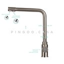 Ver imagem 3 de Torneira para cozinha Gourmet Misturador Monocomando Escovado Pojuca Pingoo.casa - Prata