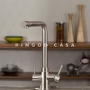 Ver imagem 2 de Torneira para cozinha Gourmet Misturador Monocomando Escovado Pojuca Pingoo.casa - Prata
