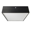 Ver imagem 1 de Luminária Plafon Bivolt E27 Quadrado 30cm 4 Lâmpadas - Preto