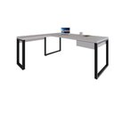 Ver imagem 5 de Mesa em L Presidente C-01 Gav. 190x160x75cm Yon - Off White-Est.Preta Off White-Est.Preta
