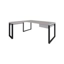 Ver imagem 2 de Mesa em L Presidente C-01 Gav. 190x160x75cm Yon - Off White-Est.Preta Off White-Est.Preta