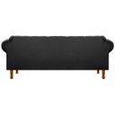 Ver imagem 4 de Sofá Chesterfield 3 Lugares Pés Luís Xv Capitonê Corino Preto:corino Preto