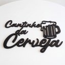 Ver imagem 2 de Frase Decorativa Cantinho da Cerveja Decoração Parede MDF Preto 3mm Área Gourmet Casa Cozinha