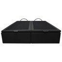 Ver imagem 6 de Base Box Baú para Cama Casal Queen 158x198cm Bipartido Liz S05 Sintético Preto - Mpozenato