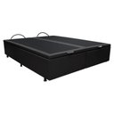 Ver imagem 1 de Base Box Baú para Cama Casal Queen 158x198cm Bipartido Liz S05 Sintético Preto - Mpozenato