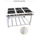 Ver imagem 5 de Fogão Industrial Maxi Inox Gás Baixa Pressão 40cm 6 Bocas Duplas Mi6d6 - Venâncio