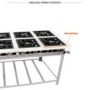 Ver imagem 4 de Fogão Industrial Maxi Inox Gás Baixa Pressão 40cm 6 Bocas Duplas Mi6d6 - Venâncio