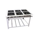 Ver imagem 1 de Fogão Industrial Maxi Inox Gás Baixa Pressão 40cm 6 Bocas Duplas Mi6d6 - Venâncio